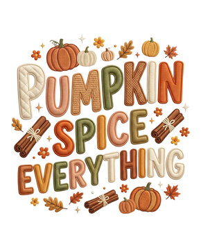 Cozy Autumn Fall Typography Collection with Pumpkin, Sweater Weather and Seasonal Hand Lettering Designs