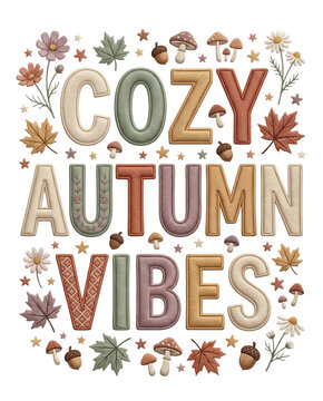 Cozy Autumn Fall Typography Collection with Pumpkin, Sweater Weather and Seasonal Hand Lettering Designs
