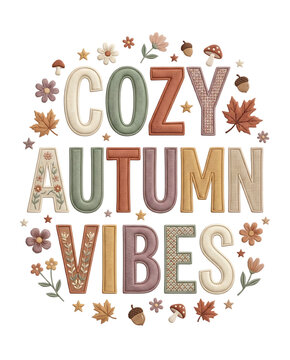 Cozy Autumn Fall Typography Collection with Pumpkin, Sweater Weather and Seasonal Hand Lettering Designs