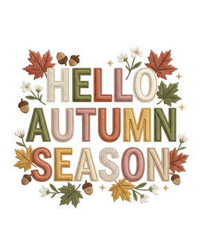 Cozy Autumn Fall Typography Collection with Pumpkin, Sweater Weather and Seasonal Hand Lettering Designs