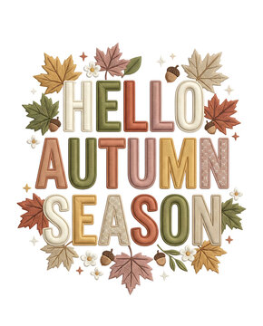 Cozy Autumn Fall Typography Collection with Pumpkin, Sweater Weather and Seasonal Hand Lettering Designs