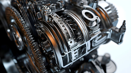 Fototapeta premium close up of an old engine