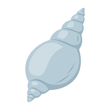 Spiral sea shell vector illustration