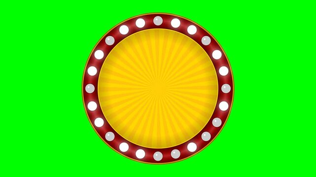 Colorful Roulette Wheel with Red Border, White Dots and Yellow Center on Green Background