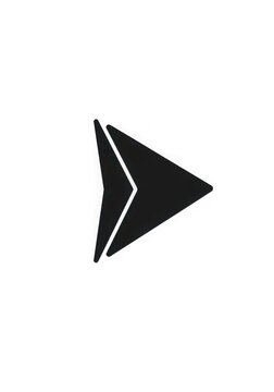 Black arrow icon isolated on a transparent background scene