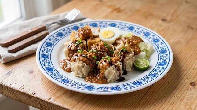 Siomay bumbu kacang