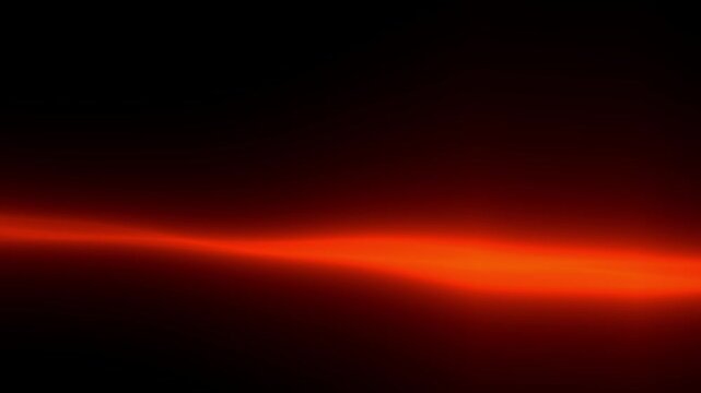 Horizontal red laser beam glows with smooth volumetric light across a black space in an intense 3D render designed for gaming HUD bars and cinematic sci-fi UI