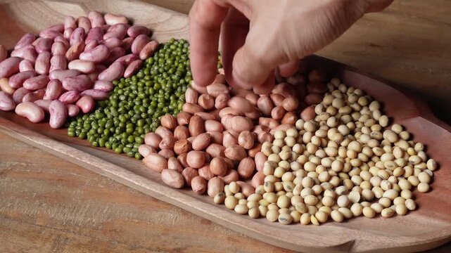 Various beans on the market
