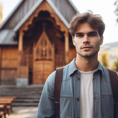 Fototapeta premium portrait of a handsome young man