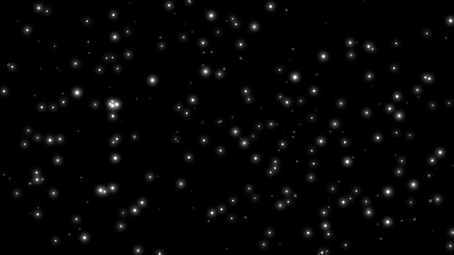 Abstract Twinkling Starfield Background Loop with Blinking Digital Dots