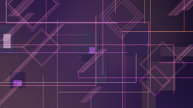 Neon pink and violet lines form layered squares and rectangles across a dark modern surface, creating a futuristic visual backdrop for websites, presentations, and creative branding.