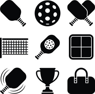 Flat design icons set of sports equipment and accessories isolated on white background, Vector, illustration