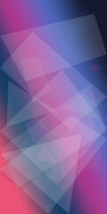 Fototapeta premium Layered translucent polygons overlap in a luminous blue, violet, and magenta composition, creating a sleek futuristic mood suited to websites, presentations, branding, and digital covers.