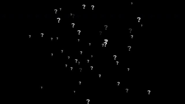 Abstract Question Mark Particles Seamless Floating Background Loop