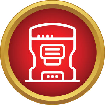 Deodorant stick icon displaying a common personal care product on red background