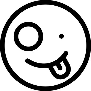 Stupid emoji with a silly tongue out expression