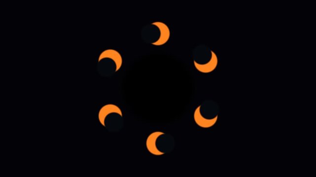 Solar Eclipse Celestial Motion Seamless Loop