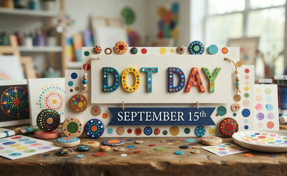 International Dot Day September 15th Creative Art Classroom Sign