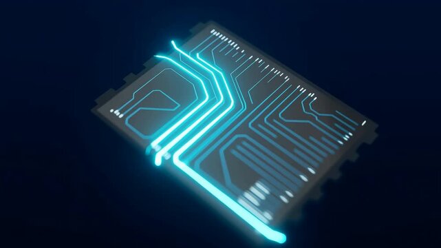 Illuminated electronic circuitry showcasing advanced data streams and interconnected digital infrastructure, a symbol of cutting-edge technology and connectivity