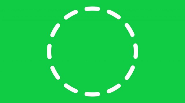 Dashed spinning circle perfect loop for use with logos, etc. with green screen 