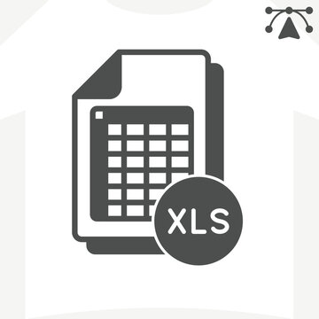 Table sheet file solid icon, document files concept. Vector graphics. Creating a document with tables sign and editable stroke, glyph style icon for mobile or web design.