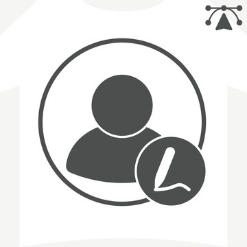 User profile shortcut solid icon, interface concept. Vector graphics. Personal account, avatar sign and editable stroke, glyph style icon for mobile or web design.