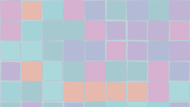 A soothing arrangement of pastel square tiles creates a gentle geometric backdrop with a playful, contemporary feel, ideal for websites, branding, presentations, and creative projects.