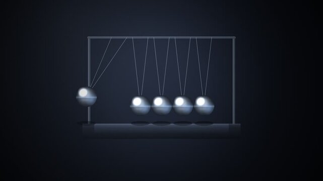 Executive Newtons Cradle Swinging Balls Seamless Loop