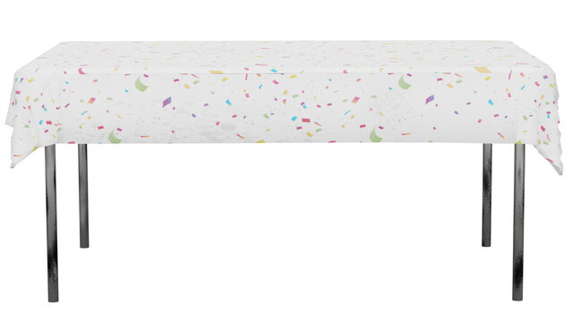 3d rendering fnaf table with a decorated cloth and simple design