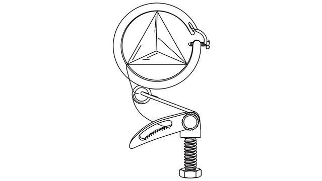 Alfa Romeo logo with wrench and snake white background.