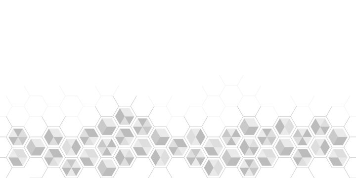 Graphic design element with abstract geometric background of simple hexagon pattern