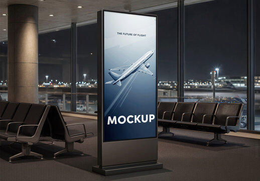 Night Gate Departure Mockup