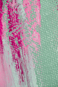Multicolored texture painting. Abstract art background. oil on canvas. Rough brushstrokes of paint.