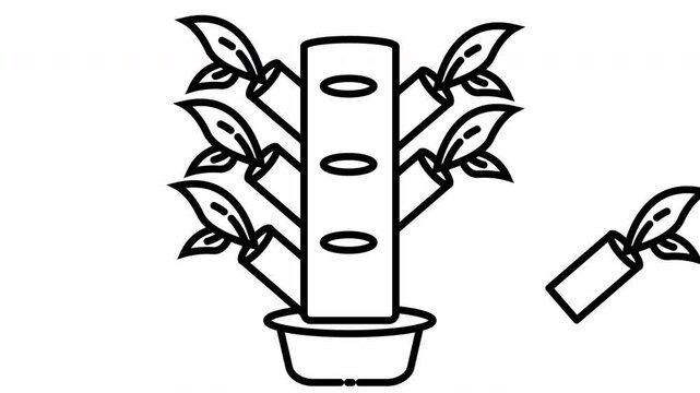 Hydroponic Vertical Tower Technique Video Animation
