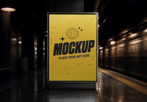 Poster Subway Mockup