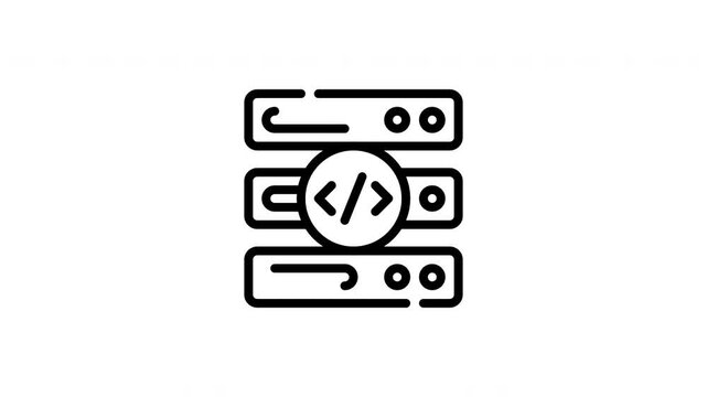 Data server with code in the transfer technology, perfect for designs, website banners, and software development concepts.
