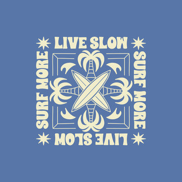 Vintage surf design template for surf club, surf shop, surf merch.	