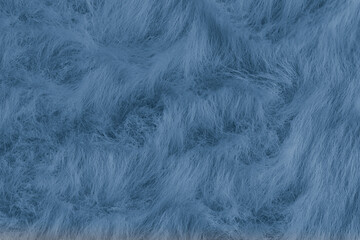 Fototapeta premium Macro close up of dusty blue faux fur texture background