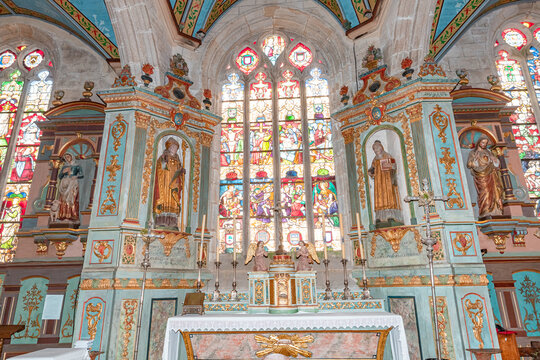 parish close church of plogonnec, finistere, brittany, france