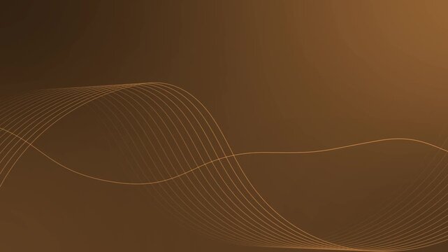 Minimal wave lines background animation, Smooth abstract background with flowing curved lines creating wave patterns across the frame