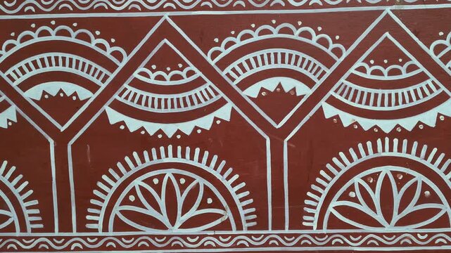 Decorative Border Pattern Mandana Art