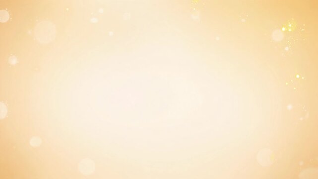 Seamless champagne background with floating translucent white bokeh and sparkling copy space