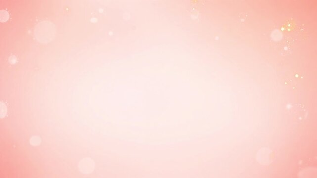 Seamless blush pink background with floating translucent white bokeh and sparkling copy space