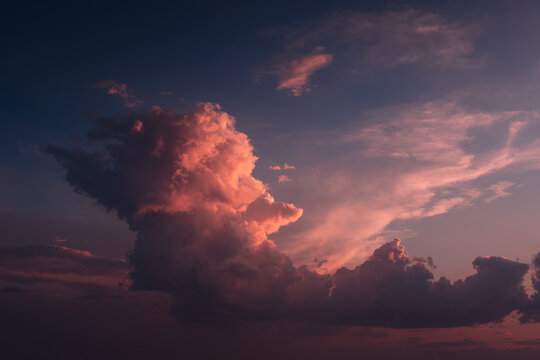 Miami sunset or sunrise, beautiful colourful natural landscape.