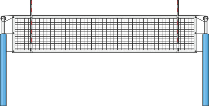 Volleyball Net Vector Illustration. Clean Icon Design Element Isolated on White Background