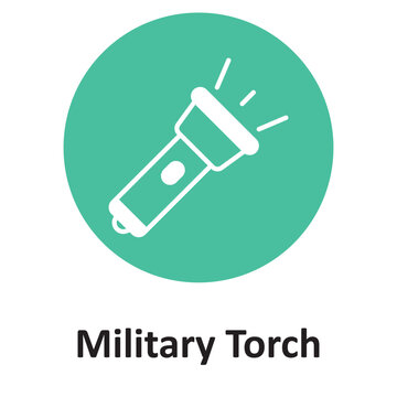 Military Torch Vector Icon which can easily modify or edit