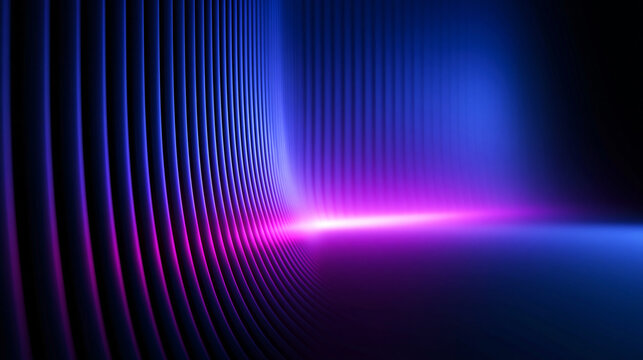 Abstract Futuristic Neon Background with Glowing Light