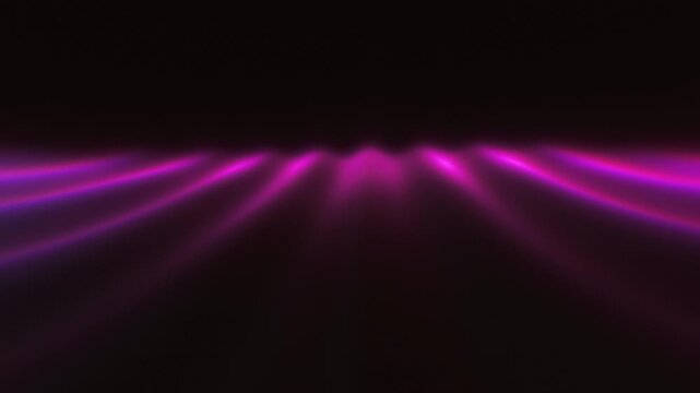 Neon pink rays pulse across a dark floor in a dynamic 3D animation creating a glowing synthwave motion background for gaming ui screens