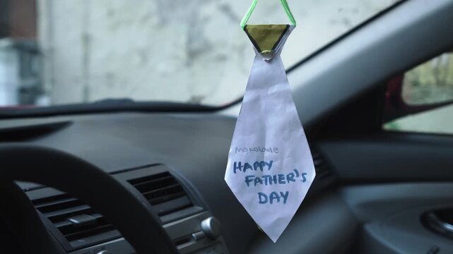 Fathers day tie made by a child