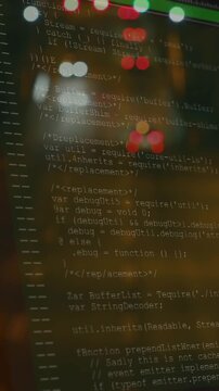 Animation of data processing over cityscape